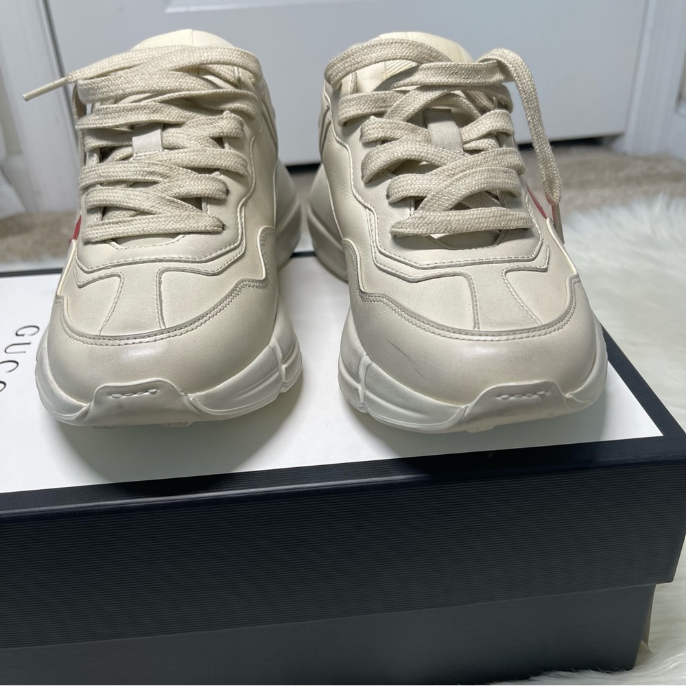 GUCCI Women's Rhyton sneaker with mouth print - Picture 8 of 11